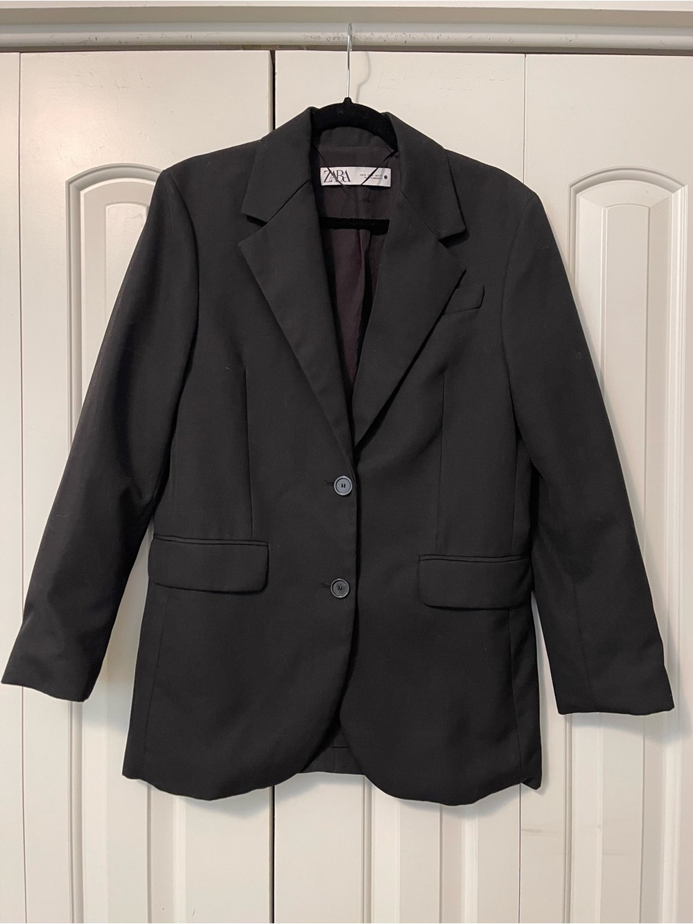 Zara Black Classic Two-Button Women's Blazer